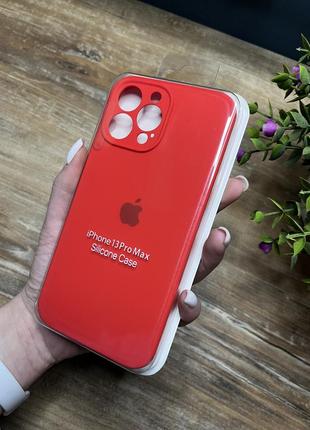 Чохол на iphone 13 pro max про макс квадратні борти на айфон silicone case full camera на apple