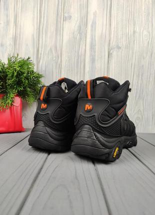 Кроссовки меррелл merrell moab 3 mid black orange4 фото