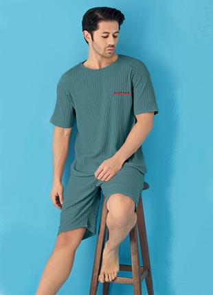 Пижама легкая из тонкого трикотажа шорты футболка a1260-1 m