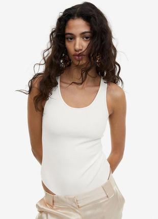 Майка в рубчик .боді майка жіноча .боді h&m