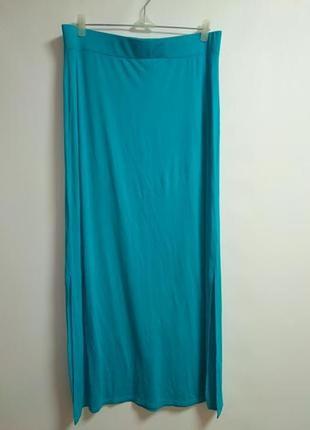 Трикотажная макси юбка с разрезами по бокам 18/52-54 размер