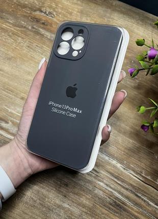 Чохол на iphone 13 pro max про макс квадратні борти на айфон silicone case full camera на apple