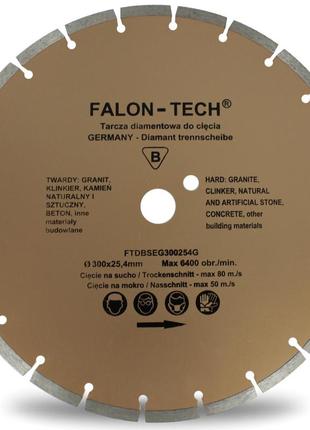 Диск алмазний falon tech /німеччина/ 300х25,4мм до бетону