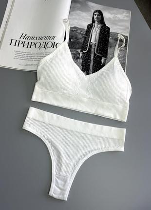 Комплект топ и трусики стринги, комплект с стрингами
