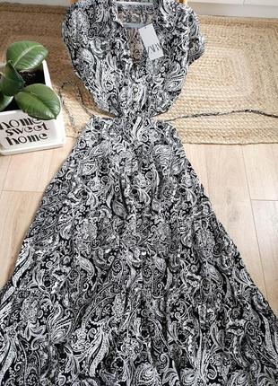 Платье с вырезами на талии от zara, размер xs*