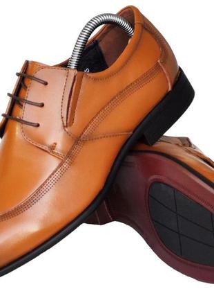 Размеры 40, 41, 42, 43, 44, 45 туфли броги мужские из натуральной кожи, коричневые...