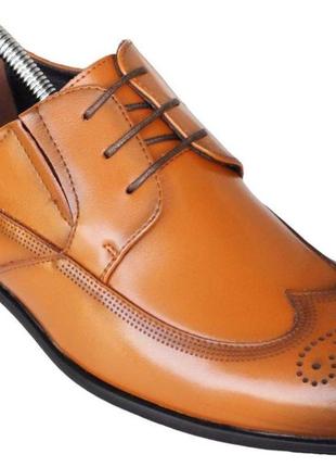 Размеры 40, 41, 42, 43, 44, 45 туфли броги мужские из натуральной кожи, коричневые...
