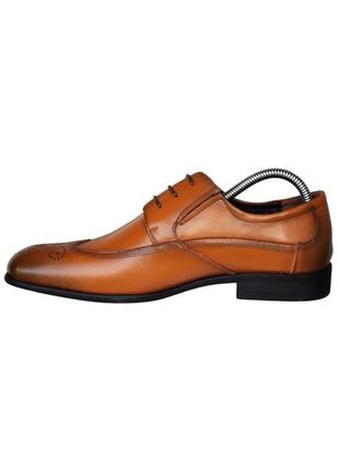 Размеры 40, 41, 42, 43, 44, 45 туфли броги мужские из натуральной кожи, коричневые...