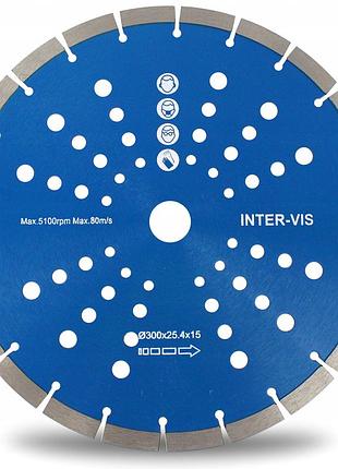 Диск алмазний inter vis /польща/ 300х25.4 мм до бетону