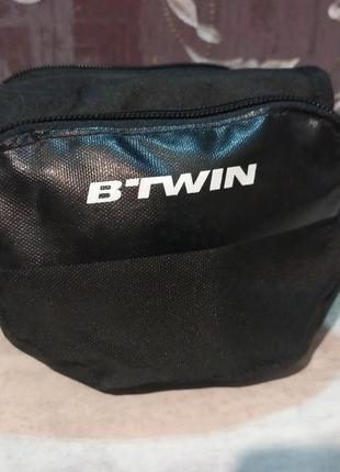 Велосипедная сумка (велосумка) на раму b'twin 2 х 0,5л черная