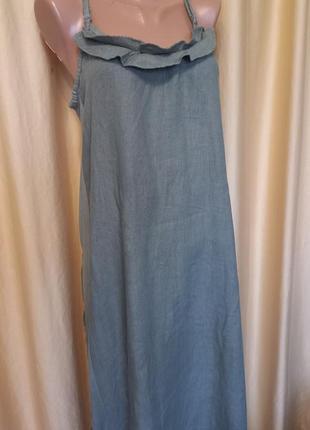 Сукня максі з льону