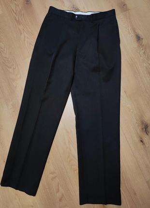 Штани брюки чоловічі чорні класичні зі стрілками широкі regular fit zantos man, розмір м - l