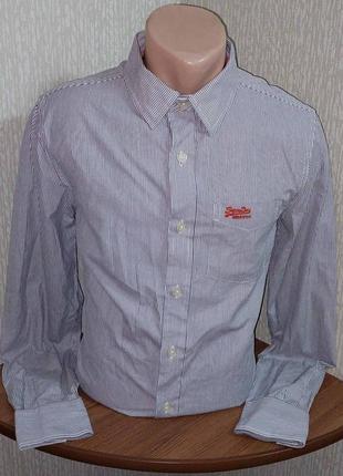 Шикарная рубашка в полоску superdry go jpn made in india, 💯 оригинал, молниеносная отправка