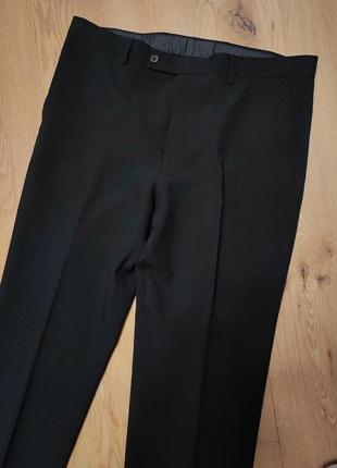 Брюки брюки мужские черные классические со стрелками широкие regular fit tailot &amp; cutter george man, размер xl