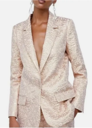 Блейзер удлинённый  жаккард zara