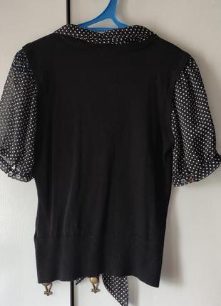 Ділова блузка кофта з шифоновим бантом2 фото