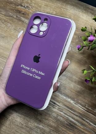 Чохол на iphone 13 pro max про макс квадратні борти на айфон silicone case full camera на apple