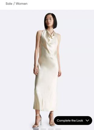 Calvin klein сукня халтер плаття міді сліл