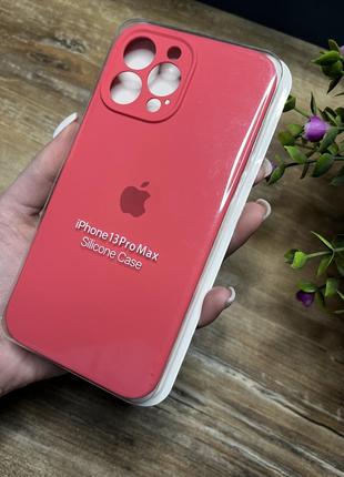 Чохол на iphone 13 pro max про макс квадратні борти на айфон silicone case full camera на apple