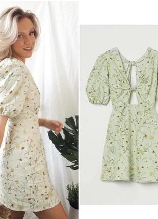 Короткое платье из плетеной ткани h&m размер м-l ( eur 40)