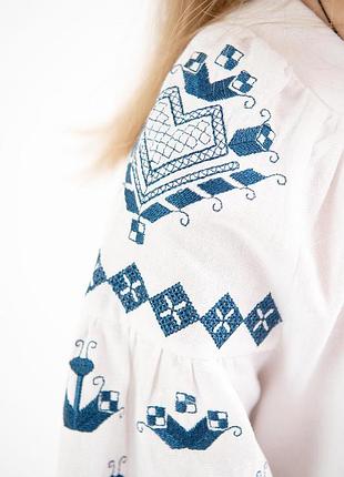 Вишиванка для дівчаток, біла 6