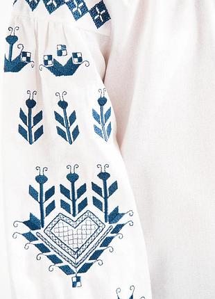 Вишиванка для дівчаток, біла 5