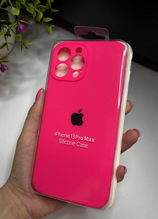 Чохол на iphone 13 pro max про макс квадратні борти на айфон silicone case full camera на apple1 фото