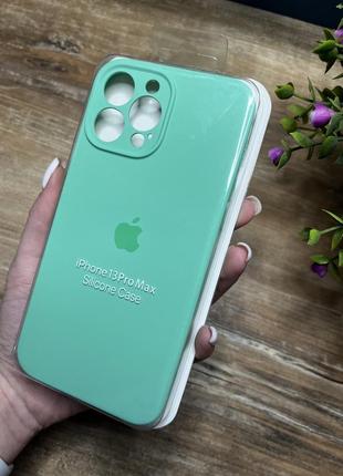 Чохол на iphone 13 pro max про макс квадратні борти на айфон silicone case full camera на apple1 фото