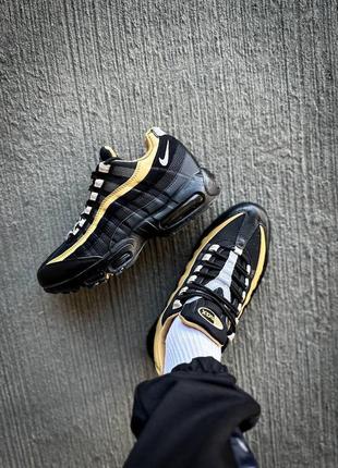 Nike air max 95 "black elemental gold"6 фото