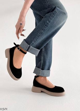 Стильні жіночі туфлі з натуральної замші розміри 36-40