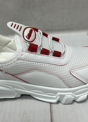 Легкие летние детские кроссовки сетка lafonten white белые 33-34