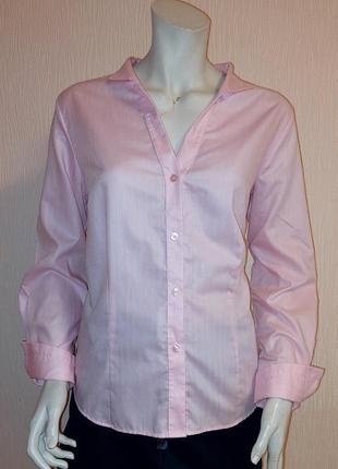 Шикарная приталенная рубашка розового цвета eterna excellent made in slovakia, 💯 оригинал