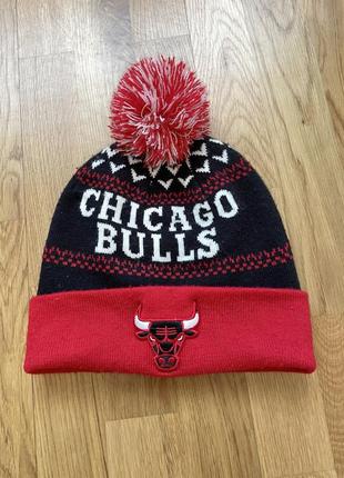 Баскетбольная спортивная шапка с помпоном нба чикаго буллз basketball cap new era nike air jordan nba chicago bulls mlb nhl nfl mitchell and ness