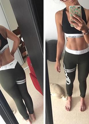 Aimn cтильные леггинсы лосины для тренировок s-размер  новые
