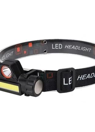 Налобный фонарь led headlight 18071 фото