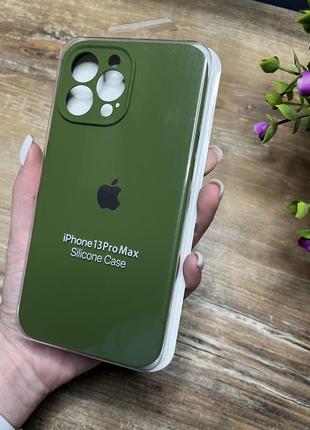 Чохол на iphone 13 pro max про макс квадратні борти на айфон silicone case full camera на apple1 фото