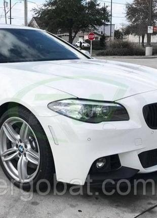 Накладка на передний бампер bmw 5 f10, бмв 5 ф10, m-tech performance style на бмв тюнинг