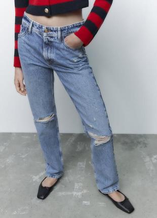 Прямые джинсы zara straight