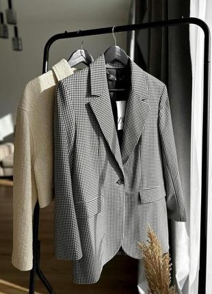Блейзер клетка зара zara s