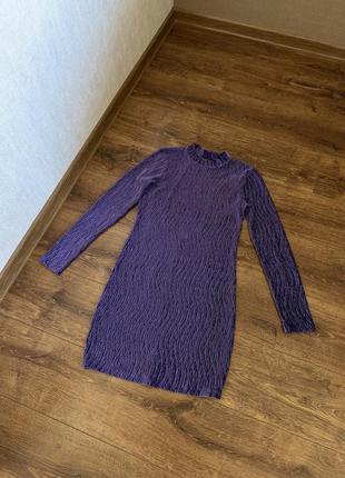 H&m, эффектное, велюровое женское платье размер м платье гольф