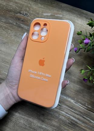 Чохол на iphone 13 pro max про макс квадратні борти на айфон silicone case full camera на apple