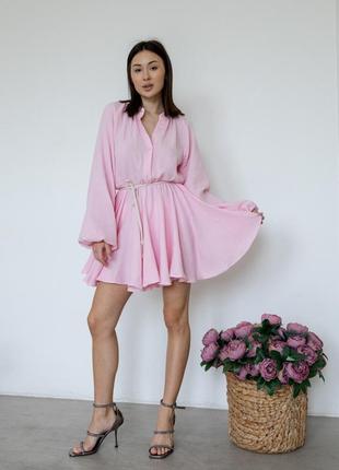 Платье "milana" (ткань: муслин) розовый