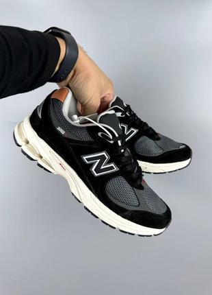 New balance 2002r black grey, кроссовки женские демисезонные, мужские кроссовки
