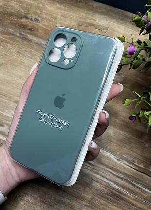 Чохол на iphone 13 pro max про макс квадратні борти на айфон silicone case full camera на apple1 фото