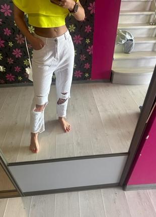Новые женские белые джинсы