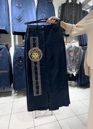 Оптом женские джинсовые юбки макси