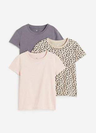 Розовая футболка , футболка на девочку h&m, хлопковая футболка 116р, футболка 110-116р