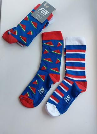 Комплект брендові високі шкарпетки 2пари німеччина fun socks