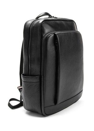 Шкіряний чорний рюкзак tiding bag a25f-8528-3a