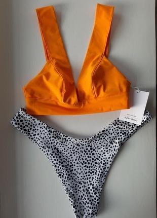 Раздельный купальник бикини топ и плавки бразиллиана